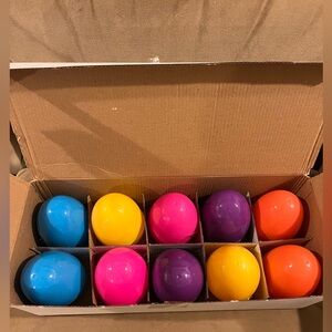 Colorful Plastic Easter Eggs Set